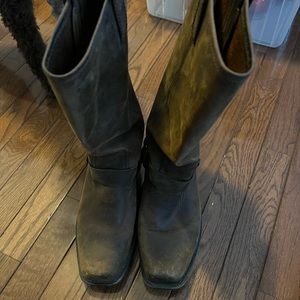 Target brand, leather brown boots